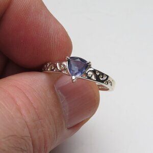 *925 Sterling Silver Genuine Tanzanite Ring